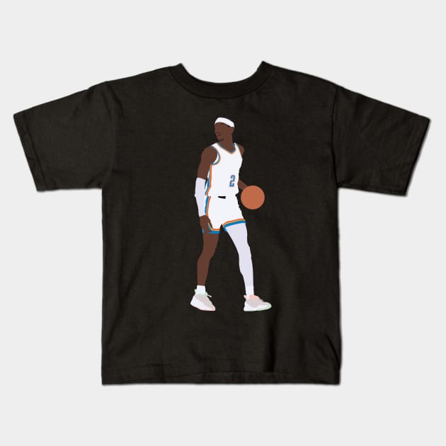 Shai Gilgeous-Alexander OKC Thunder Kids T-Shirt by Jackshun